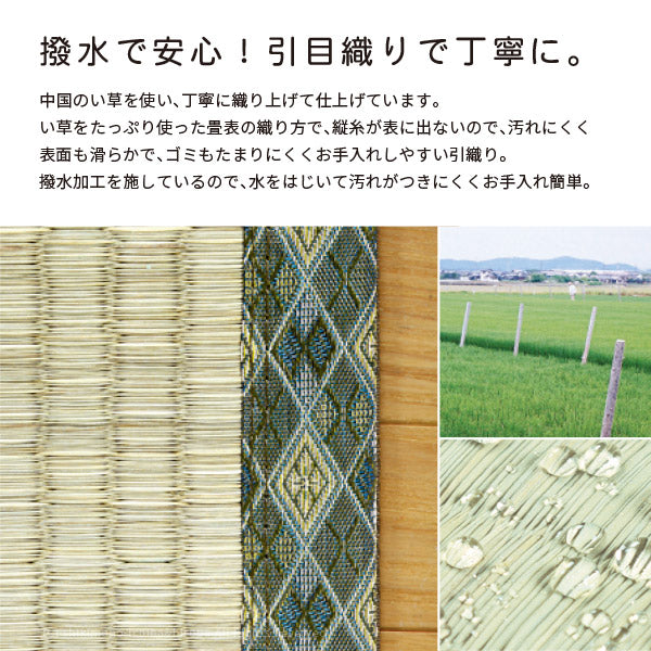 い草上敷き 白馬 約455×364cm 【三六間10畳】10帖 引目織り 撥水 和風 和室 無地 抗菌 防臭 ござ い草カーペット 撥水ラグ 畳の上に敷くもの 和風敷物 井草 イグサ いぐさ 中京間 福井間 36間 畳交換 畳替え 表替え 掃除しやすい 年中 萩原 春夏秋冬 涼しい ひんやり