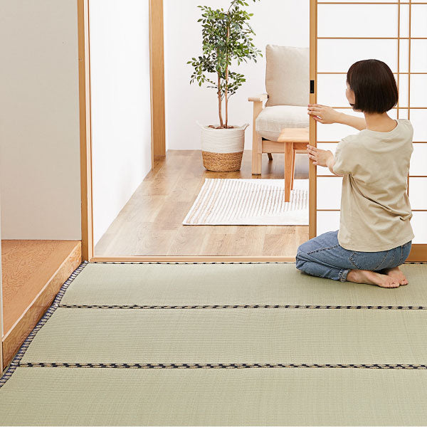 い草上敷き 谷川 約261×352cm 【江戸間6畳】6帖 引目織り 丈夫 長持ち 和風 和室 無地 抗カビ 消臭 ござ い草カーペット ラグ 畳の上に敷くもの 和風敷物 井草 イグサ いぐさ 関東間 田舎間 五八間 58間 畳交換 畳替え 表替え 掃除