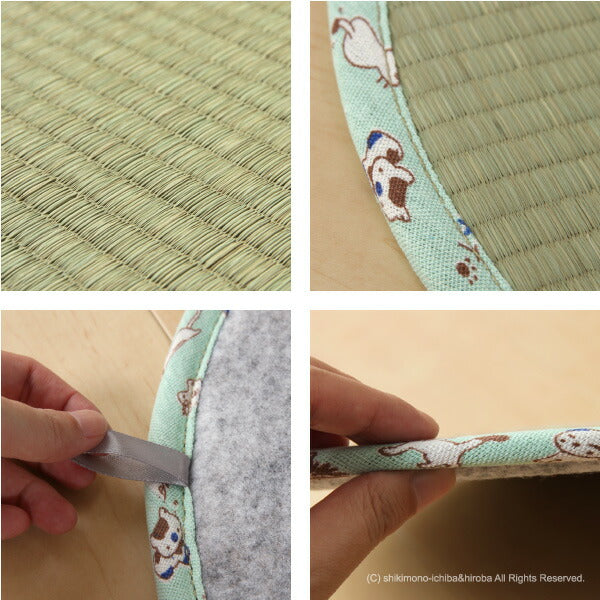 にゃんこが寄ってくる!?フシギな魅力 ねこちゃん畳2 約直径47×1.2cm い草 ネコ 猫用 クッション マット 猫転送装置 抗菌 防臭 井草 イグサ いぐさ 猫用畳 猫ちゃん畳 猫用マット 天然い草 ペット グッズ 年中 萩原 春夏秋冬 涼しい ひんやり