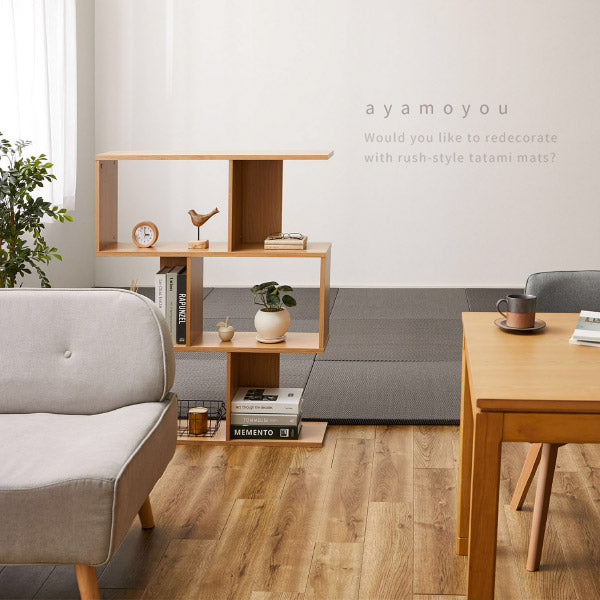 水拭きできる PP 置き畳 綾模様(あやもよう) 約82×82×2.5cm【同色9枚セット】4.5畳弱 ポリプロピレン ふちなし 縁なし フロア畳 ユニット畳 システム畳 グリーン ブラウン グレー ペット 子供部屋畳 マット 琉球畳風 滑り止め付 年中 萩原 春夏秋冬 涼しい ひんやり