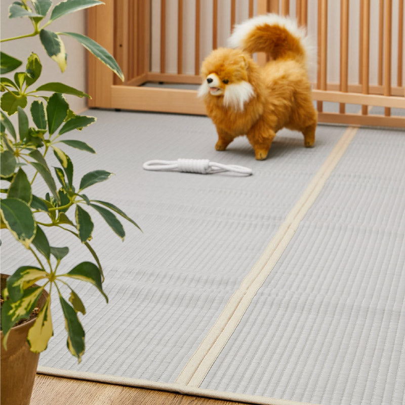 ビニール風 上敷き 四条 【1畳・2畳・3畳・4.5畳・6畳・8畳・10畳】【江戸間・本間・団地間・三六間・六一間】帖 花ござ 洗える 無地 カーペット 和室 ござ ペット ラグ 掃除しやすい ゴザ 畳の上に敷くもの DIY 簡単 子供部屋 畳交換 畳替え 表替え