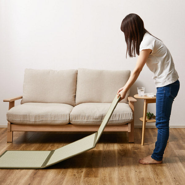 3つ折り い草の畳マットレス くらま【子供布団サイズ】【約1畳弱】約幅60×長さ150×厚み1.1cm 置き畳 畳める畳 布団 マット 床 い草マットレス 和室 和風 子供部屋 折りたためるマット キッズマット キッズサイズ 畳 マット イグサ いぐさ フロアー畳 フローリング畳 萩原