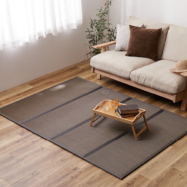 畳めるビニール風マットレス 綾模様 約140×200cm 【ダブル】【約2畳弱】 い草風 畳マットレス 水拭きOK マットレス 置き畳 モダン 布団の上 萩原