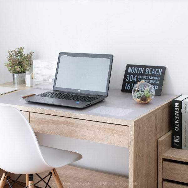 日本製 半透明マット【S】デスクマット 約90×60cm 【厚さ1.5mm】 【半透明・クリア・ソフト】 フロアマット テーブルマット 床の保護 キズ防止 保護マット 汚れ防止 入学準備 オフィス リモートワーク 萩原