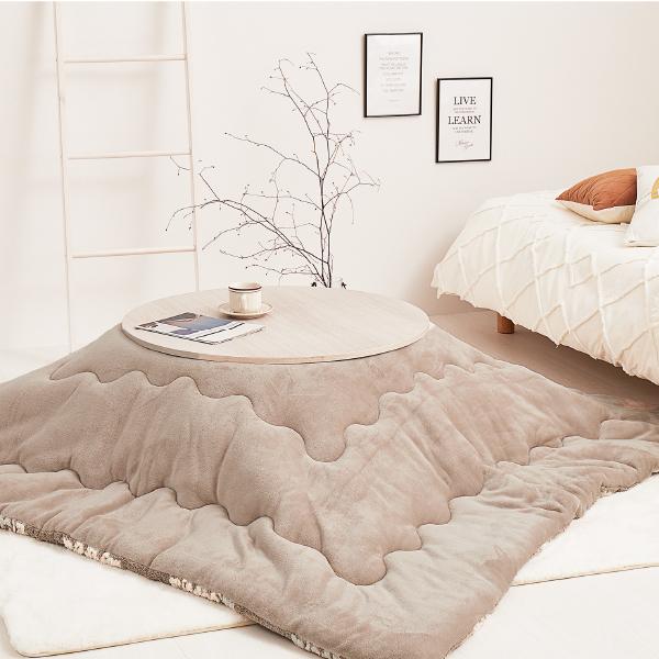 時を越える雪かわいい こたつ薄掛け布団 シュシュ 約190×190cm【正方形】こたつ布団 こたつ掛け布団 コタツ布団 姫系 女の子 おしゃれ かわいい 北欧 萩原 秋冬用 あったか 暖かい 年中