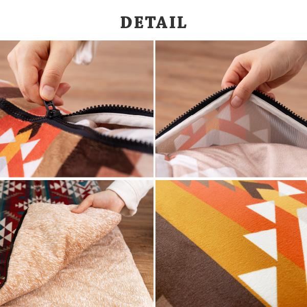3WAYクッションシュラフ ヴィンツ 約50×50cm クッション シュラフ 寝袋 こたつ布団 ブランケット アウトドア キャンプ お家キャンプ ベランピング 防災グッズ 車中泊 萩原 秋冬用