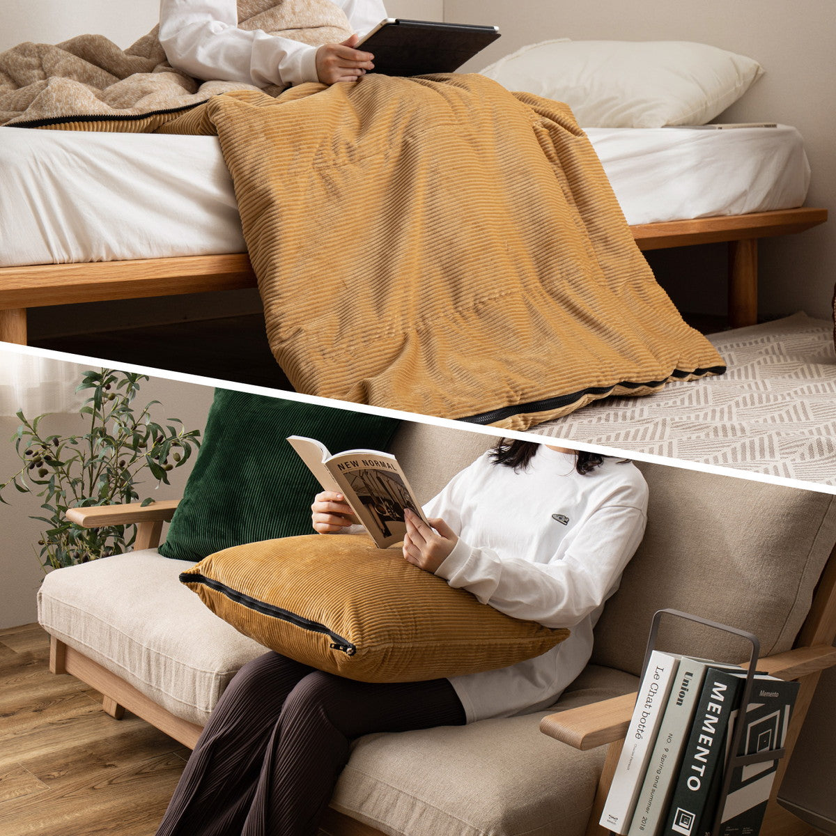 3WAYで使えるクッション寝袋 ラーゴ こたつ布団 シュラフ 枕 クッション 車中泊 キャンプ アウトドア 節電 無地 ひざかけ ブランケット 寝具 萩原 春夏秋冬用 あったか 温かい