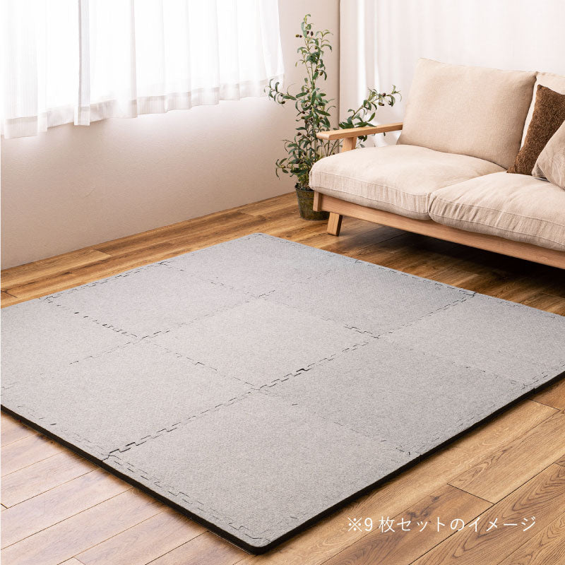 ラグカーペットの厚み足し「厚み増し太郎」約60cm 【4枚セット/9枚セット】ジョイント式でサイズ自由自在 ジョイントマット 低反発 ホットカーペット床暖房対応 下敷き 防音 滑り止め ふかふか 厚手 アツマシ