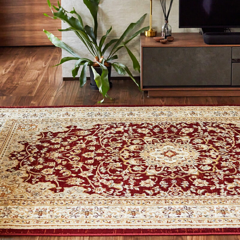 ラグ カーペット エジプト製ウィルトン織ラグ バハレイヤ 約160×235cm〜 【約2.5畳〜】オリエンタル アンティーク ペルシャ絨毯風  ホットカーペット ホットカーペットカバー 床暖房対応 オールシーズン 年中 春夏秋冬用