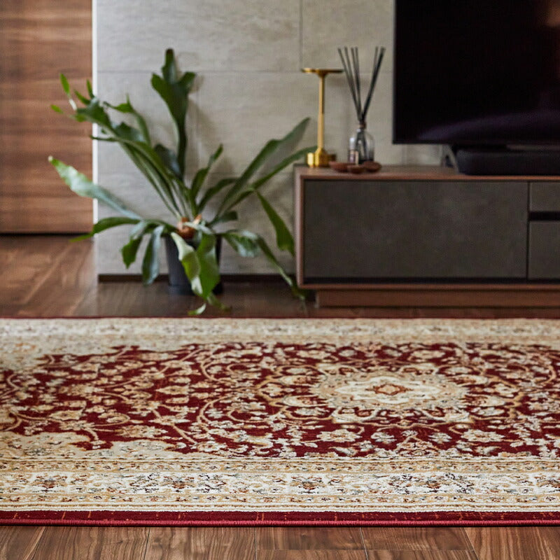 ラグ カーペット エジプト製ウィルトン織ラグ バハレイヤ 約160×235cm〜 【約2.5畳〜】オリエンタル アンティーク ペルシャ絨毯風  ホットカーペット ホットカーペットカバー 床暖房対応 オールシーズン 年中 春夏秋冬用