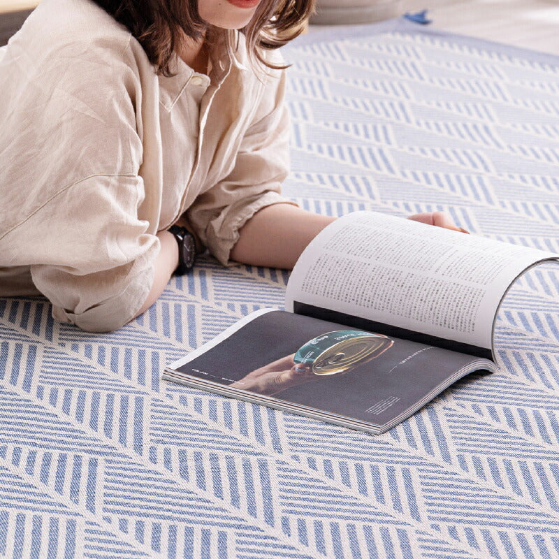 ラグ 洗える 綿100% インド綿洗濯機で洗える 7柄 【約130×185cm/185×185cm/185×240cm】【約1.5畳/2畳/3畳】 【フサ付き】 テラ クラック アルト ラグマット おしゃれ コットンラグ ヘリンボーン ウォッシャブルラグ 北欧 萩原 春夏秋冬用 ひんやり 涼しい