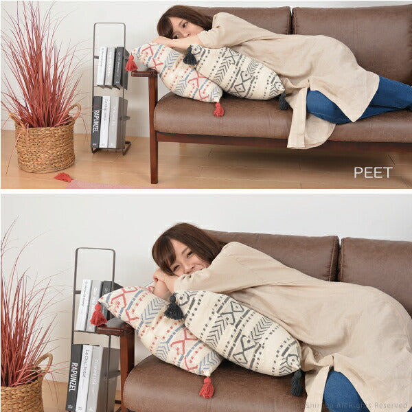 インド綿100%背当てクッション 6柄 約45×45cm 綿100% 背あてクッション 幾何学柄 シンプルキリム柄 おしゃれ 男前インテリア コットンクッション アジアン モノトーン タッセル付き BOHO ボーホーインテリア おしゃれキャンプ 小物 萩原 秋冬用 涼しい