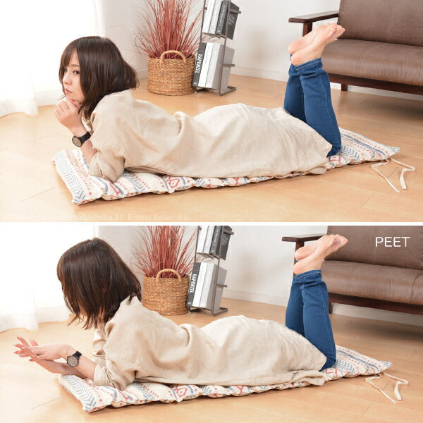 インド綿100%ロングクッション 6柄 約43×120cm 綿100% 長座布団 幾何学柄 シンプルキリム柄 おしゃれ 男前インテリア ソファークッション コンパクト モノトーン シートクッション 車 後部座席 おしゃれキャンプ アウトドア 萩原 秋冬用 涼しい