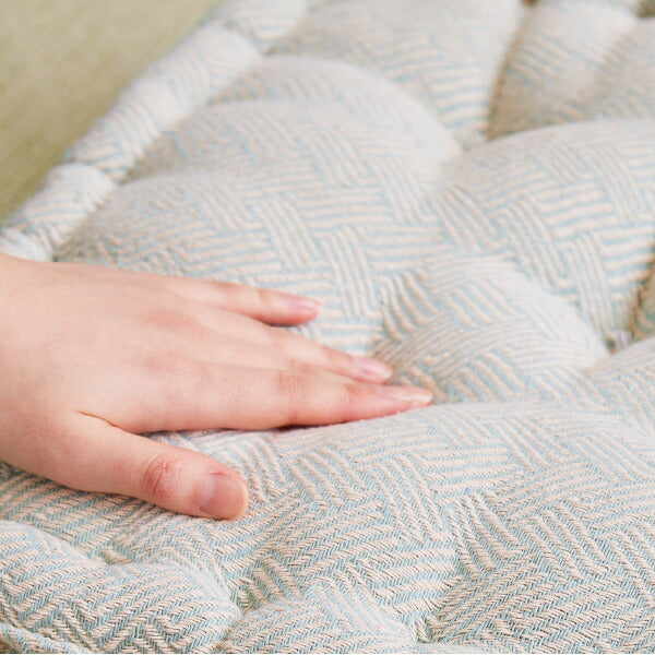 インド綿 クッキークッション アルト 約42×42×10cm 綿100% コットン100% 立体座布団 持ち手付き かわいい シンプル プレゼント アウトドア お出かけ座布団 おしゃれキャンプ 萩原 秋冬用 涼しい