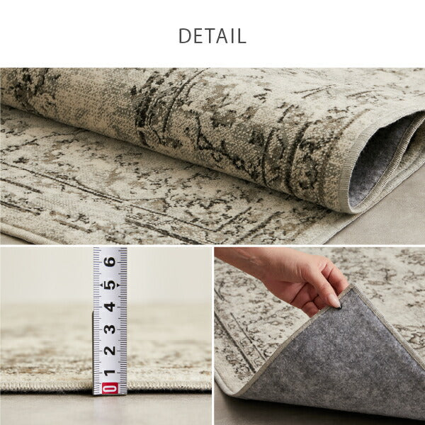 ラグ カーペット ベルギー製 モケットラグ ロイヤルパレスビオレッタ 約195×250cm 【約3畳】 オリエンタル シャビーシック ヴィンテージ ペルシャ絨毯風 メダリオン ホワイトインテリア 韓国インテリア オールシーズン 年中