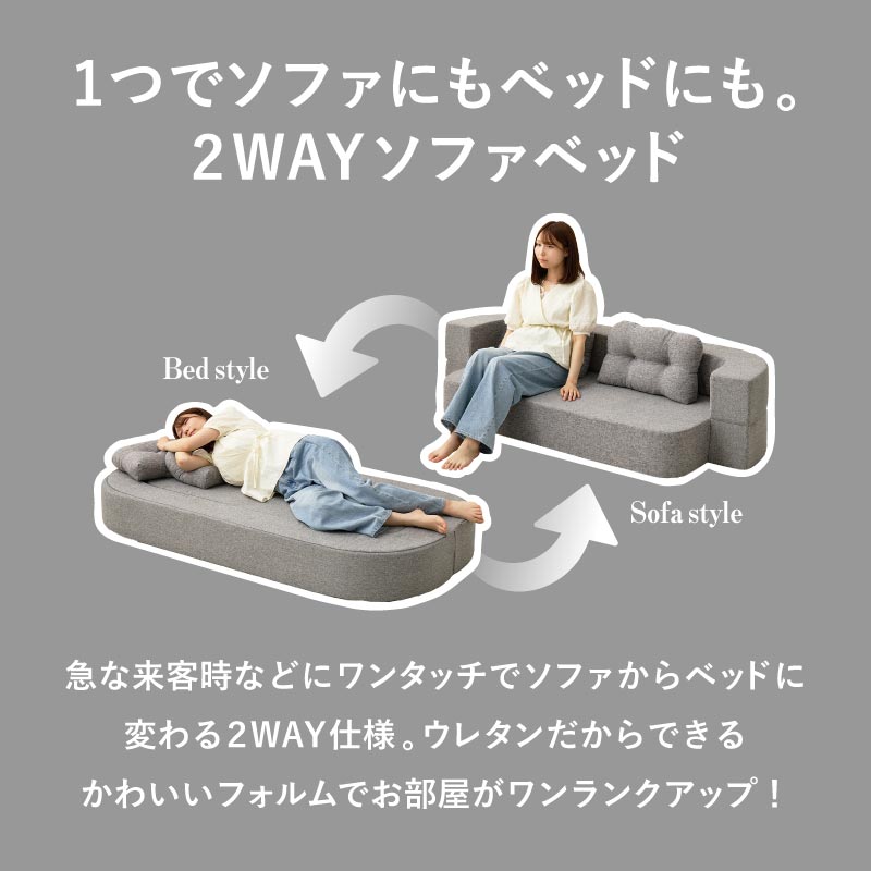 【新商品】2WAY ソファベッド フロアソファ ルメール
