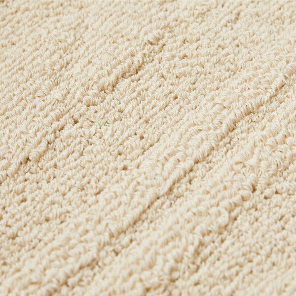 コットン100%の洗えるラグ ナチュール 約185×185cm【約2畳】 綿100% 日本製 ケーブルニット柄 タフトラグ ニット模様 抗菌 防ダニ ナチュラルインテリア 韓国インテリア オールシーズン 秋冬 可愛い おしゃれ 萩原 秋冬用 涼しい