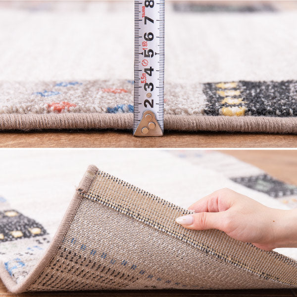 ラグ カーペット 絨毯 ベルギー製 アルガス 約160×230cm 【約2.5畳】 ギャベ風 オリエンタル 厚手 オールシーズン 年中 萩原 秋冬用