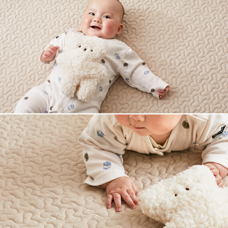 イブル ラグ 洗えるキルトラグ 綿100% デコール 【約130×190cm/190×190cm/190×240cm】 【約1.5畳/2畳/3畳】イブルマット 韓国 インテリア すべり止め 滑り止め付き マルチカバー キルティング 出産祝い