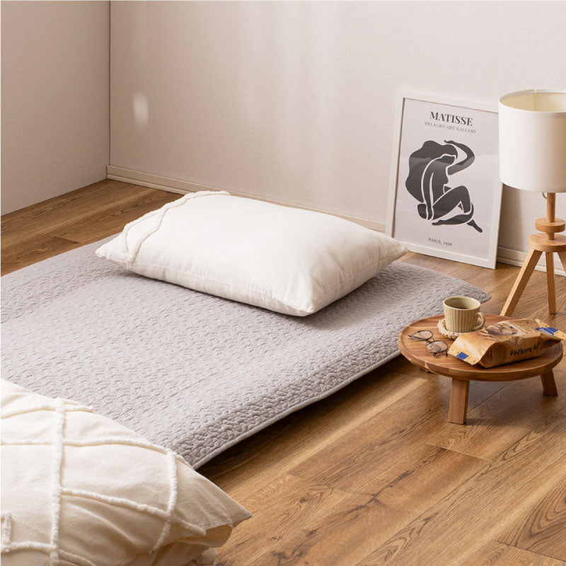 綿100%敷きパッド デコール 約100×205cm【シングル】 無地 イブル キルティング 敷きパット 敷パット 敷パッド 滑り止め付き すべり止め付き ベッドパッド かわいい おしゃれ シンプル 萩原