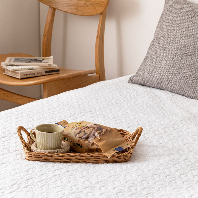 綿100%敷きパッド デコール 約100×205cm【シングル】 無地 イブル キルティング 敷きパット 敷パット 敷パッド 滑り止め付き すべり止め付き ベッドパッド かわいい おしゃれ シンプル 萩原