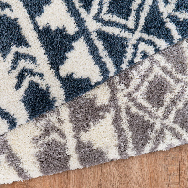 玄関マット ルイーズ 約50×80cm マット 幾何学模様 グレーインテリア 北欧 おしゃれ シンプル アクセントマット 室内 屋内 厚手 エントランスマット 萩原 秋冬用