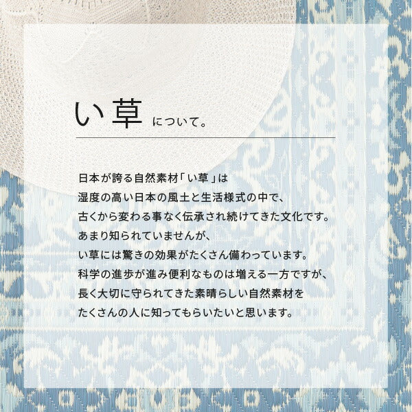細密で美しい柄のい草ラグ コンチェルト 【裏貼有】 約191×250cm 【約3畳】 【長方形】 抗菌 防臭 まるでペルシャ絨毯!カーペット 井草 イグサ いぐさ 年中 萩原 春夏秋冬 涼しい ひんやり