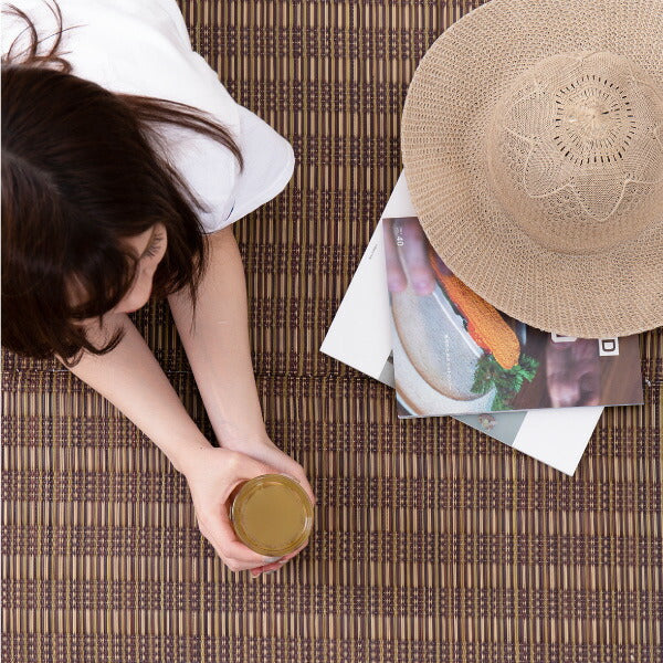 もっちり厚手 ウレタン入り い草ラグ カーペット 仙名 約180×180cm 【約2畳】 【正方形】 【裏貼有】 抗菌 防臭 い草カーペット ござ ラグマット 無地 シンプルモダン ふっくら 防音 いぐさ 井草 イグサ いぐさ 年中 萩原 春夏秋冬 涼しい ひんやり