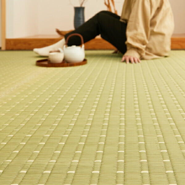 国産 い草ラグ 吉兆 約348×352cm【江戸間8畳】8帖 抗菌 防臭 上敷き ござ い草カーペット ラグマット センターラグ アクセントラグ おしゃれ 井草 年中 萩原 春夏秋冬 涼しい ひんやり