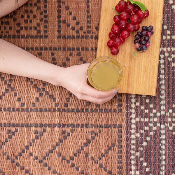 い草ラグ 伊勢(いせ) 約176×220cm 【約3畳/裏貼有り】 ござ 抗菌 防臭 おしゃれ モダン ブラウン ブルー 井草 イグサ いぐさ 年中 萩原 春夏秋冬 涼しい ひんやり