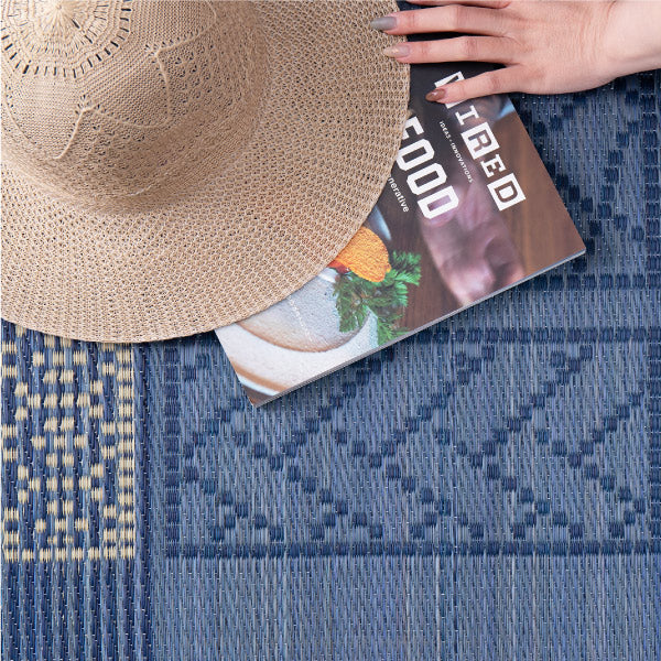 い草ラグ 伊勢(いせ) 約176×220cm 【約3畳/裏貼有り】 ござ 抗菌 防臭 おしゃれ モダン ブラウン ブルー 井草 イグサ いぐさ 年中 萩原 春夏秋冬 涼しい ひんやり