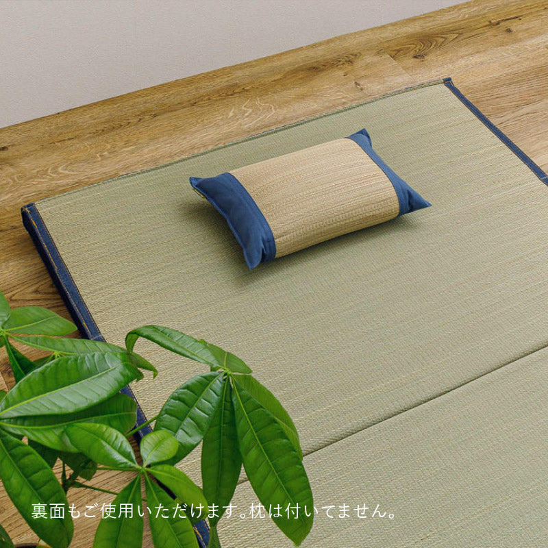 2サイズから選べる 6つ折りマットレス い草 デニムパッチ マットレス お昼寝マット い草マットレス コンパクト収納 父の日 ギフト 孫 プレゼント 実用的 便利グッズ 癒しグッズ ごろ寝マット 置き畳 軽い 寝