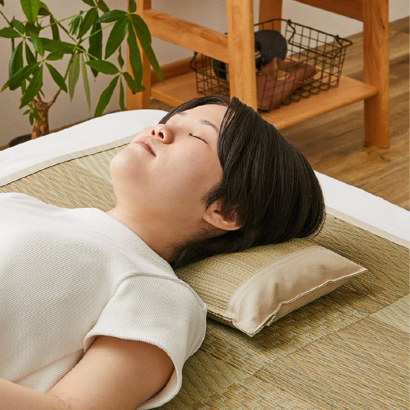 【2点セット】い草枕とござのセット 倉敷帆布 おしゃれ 国産 平枕 約32×22×10cm ござ 80×160cm 【1畳】 【裏貼り】(くらのと)せとのとシリーズ ソフティル お昼寝セット 日本製 無地 ブルー ベージュ ギフト プレゼント イグサ いぐさ 井草 年中 萩原 春夏秋冬 涼しい