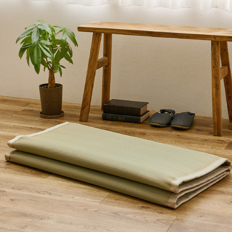 【2点セット】い草枕とマットレスのセット 倉敷帆布 おしゃれ 国産 平枕 約32×22×10cm マットレス 88×180cm 【シングル】(くらのと)せとのとシリーズ ソフティル お昼寝セット 日本製 無地 ブルー ベージュ ギフト プレゼント イグサ いぐさ 井草 萩原 春夏秋冬用