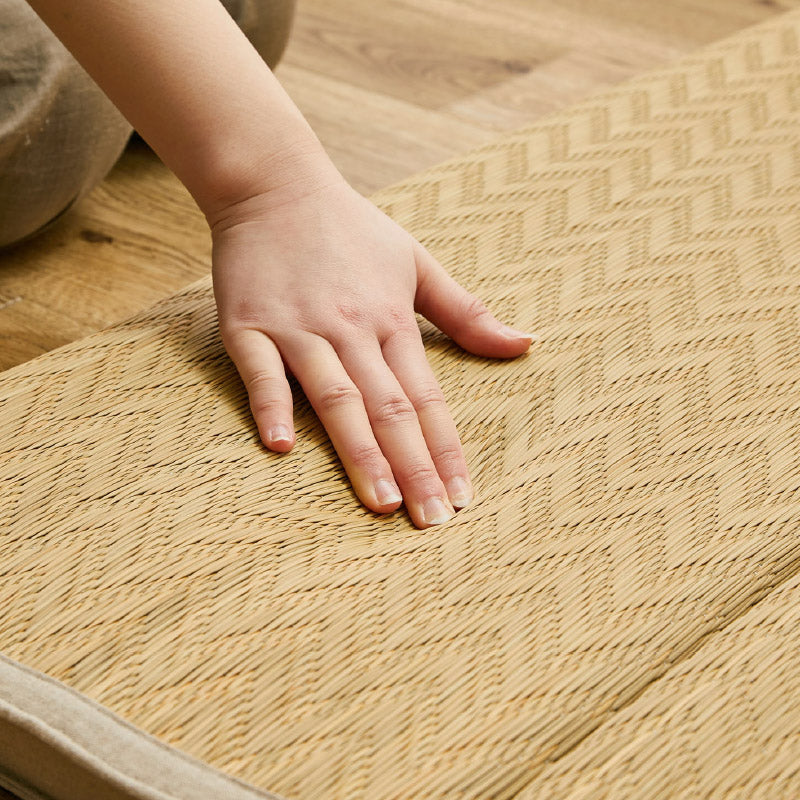 ふっくら い草マットレス 6つ折り 陽葵(ひまり) 約80×180×4cm 折りたためるお昼寝マット ごろ寝マット 黄色 イエロー ござ ゴザ 井草 イグサ いぐさ 父の日 プレゼント ギフト 萩原 春夏秋冬用