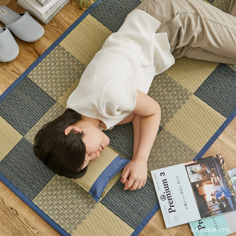 い草枕 倉敷帆布 おしゃれ 国産 平枕(くらのと)約32×22×10cm せとのとシリーズ ソフティル イ草 小さめ まくら お昼寝枕 安眠 癒しグッズ 日本製 無地 ブルー ベージュ ギフト プレゼント イグサ いぐさ 井草 年中 春夏秋冬 涼しい
