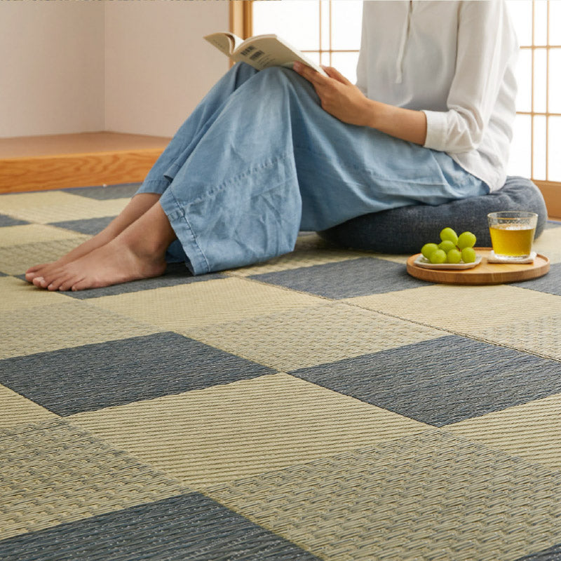 い草カーペット おしゃれ 国産 倉ノ戸 (くらのと) 【2畳・3畳・4.5畳・6畳・8畳】【江戸間・本間】帖 せとのとシリーズ イ草 ござ カーペット日本製 市松模様 畳の上に敷くもの 袋織 三重織 純国産 イグサ いぐさ 井草 春夏秋冬用