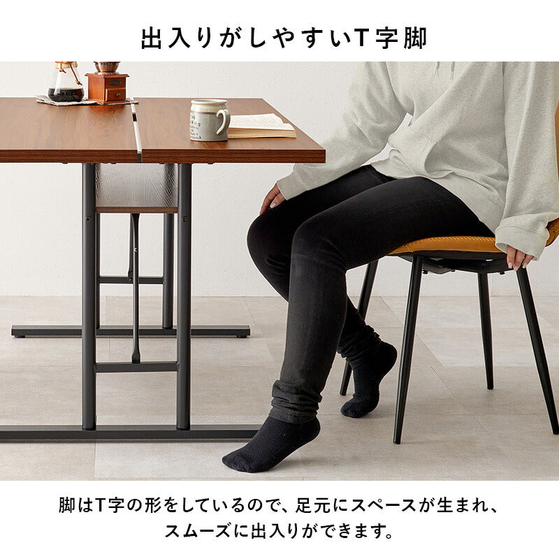 4人用ダイニングセット (T字脚テーブル+チェア2脚+ベンチ) Cherish