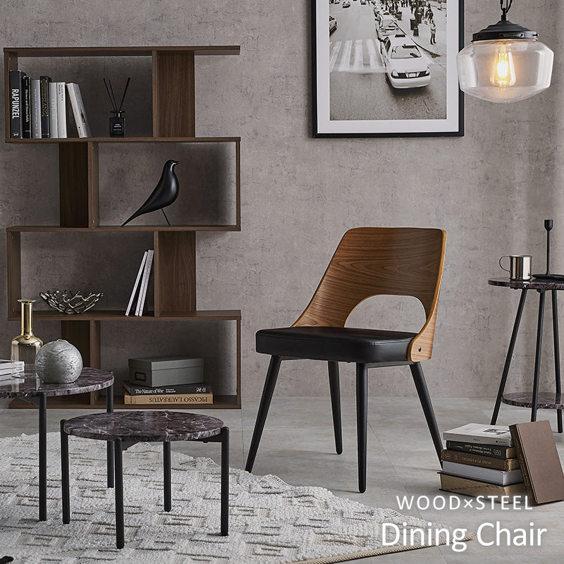 【お客様専用ページ】異素材MIXのダイニングチェア 2脚 ナチュラル(生地:ファブリック/ライトグレー)