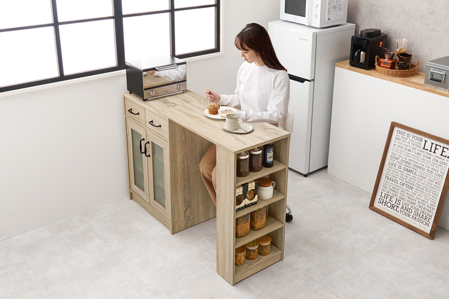 キッチンカウンター兼ダイニングテーブルで狭いキッチンもおしゃれカフェ空間に！ 選び方＆おすすめアイテム・コーディネート