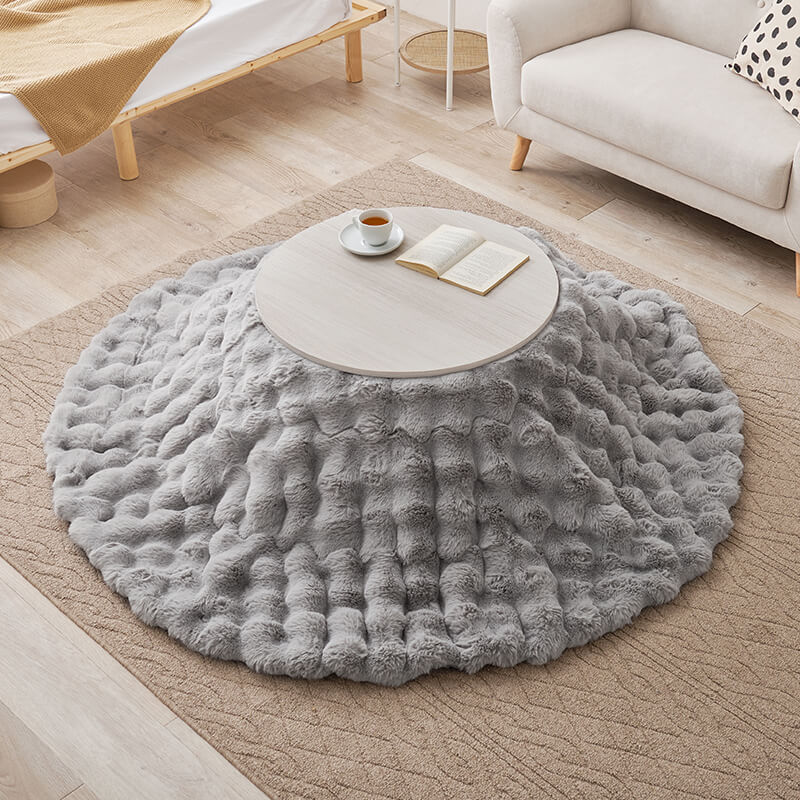 [直径68][単品/セット] 折りたたみ円形こたつ Mone+Luna/moku moku/メレンゲ