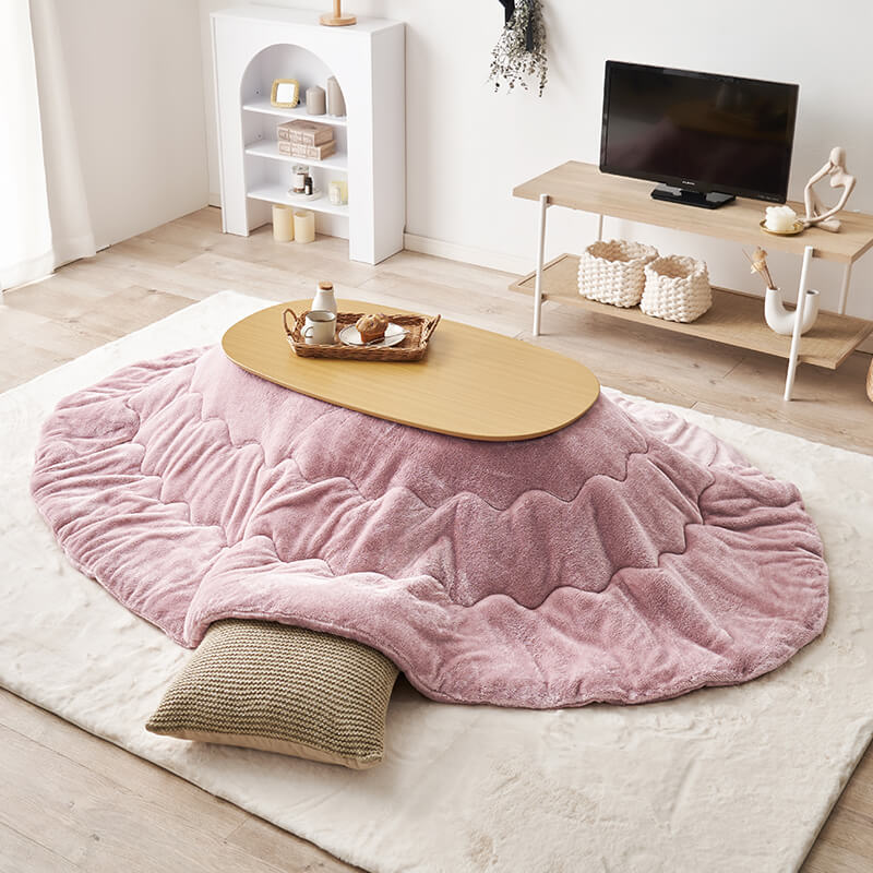 【新色登場】[幅90][単品/セット] 折りたたみ楕円形こたつ Carumina+Luna/moku moku/POKA/メレンゲ