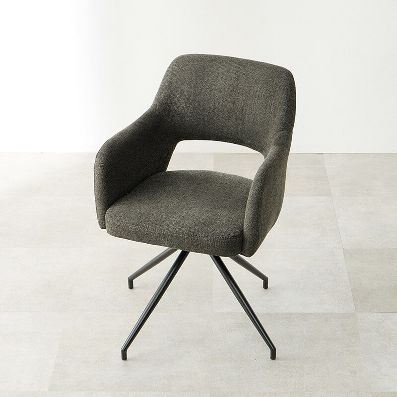 生地が選べるダイニングチェア 回転式 肘付き [1脚] Molto