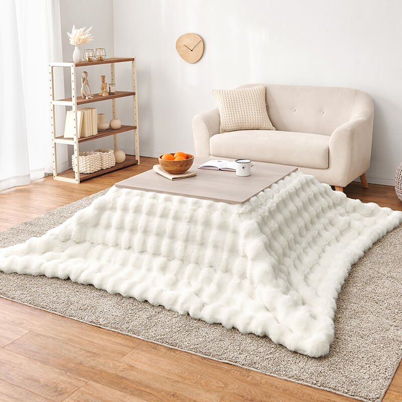 [幅75][単品/セット] 折りたたみ正方形こたつ Cube+Luna/POKA/メレンゲ