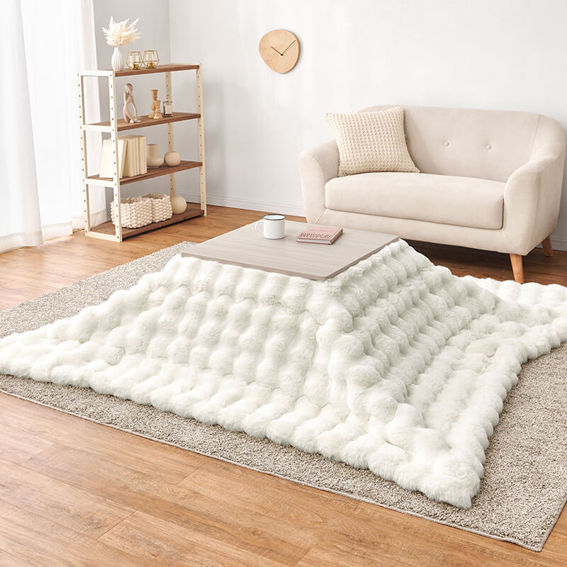 [幅60][単品/セット] 折りたたみ正方形こたつ Cube+Luna/POKA/メレンゲ