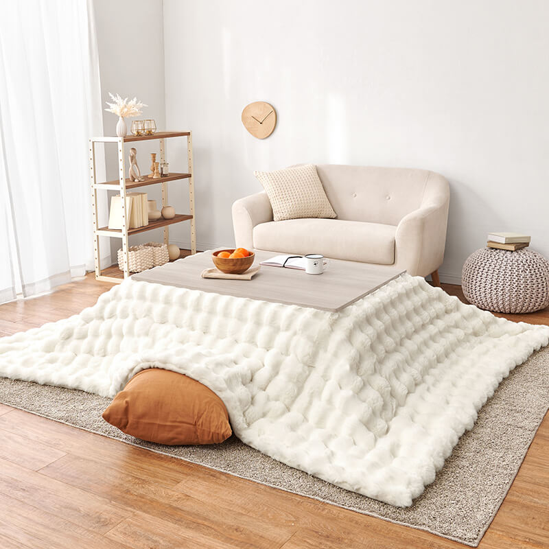 [幅105][単品/セット] 折りたたみ長方形こたつ Cube+Luna/POKA/メレンゲ