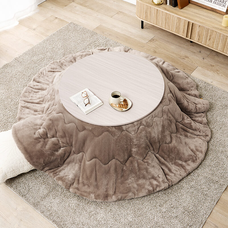 [幅80/105][単品/セット] 楕円形・円形こたつ abel+Luna/moku moku/メレンゲ