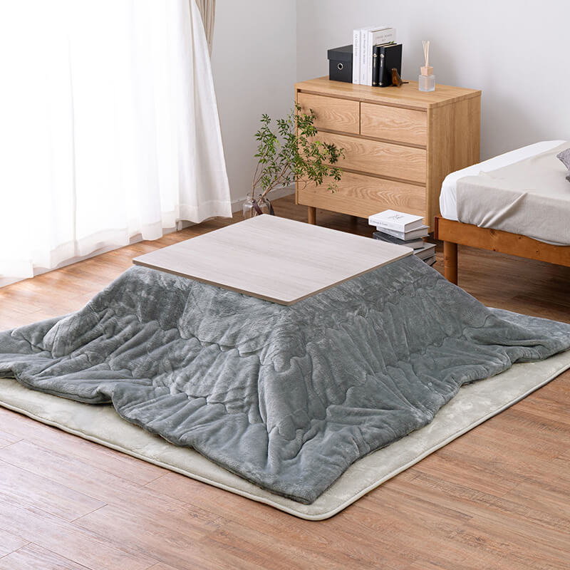 [幅75][単品/セット] 折りたたみ正方形こたつ Cube+Luna/POKA/メレンゲ