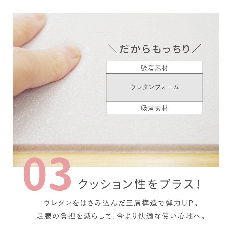 [4サイズ] 吸着滑り止めシート 玄関マット ふんわり厚手 ピタリズム