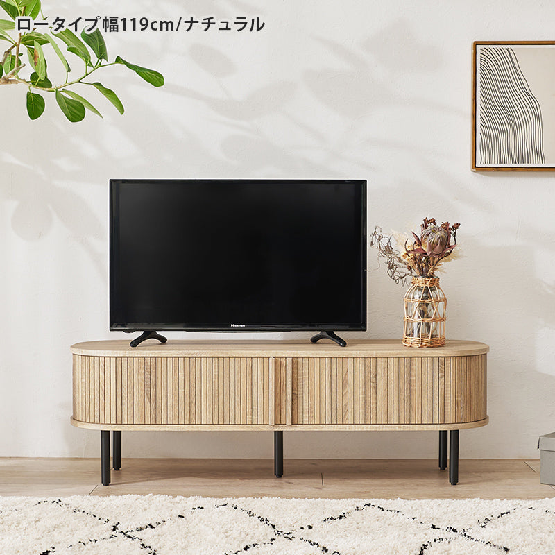 【新商品】[幅119/137][高さ38.5/67] タンブール扉テレビボード Luova